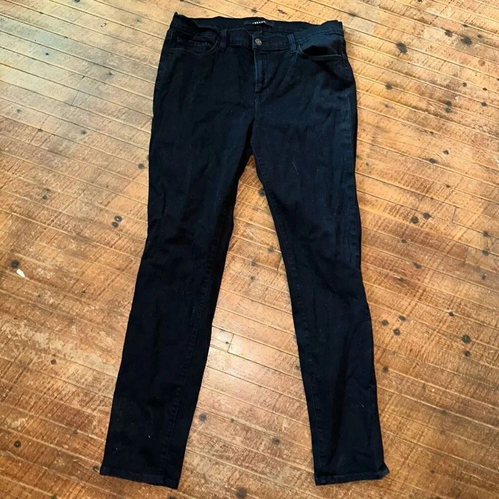 J Brand black stretchy skinny leg size 32 luxe jeans